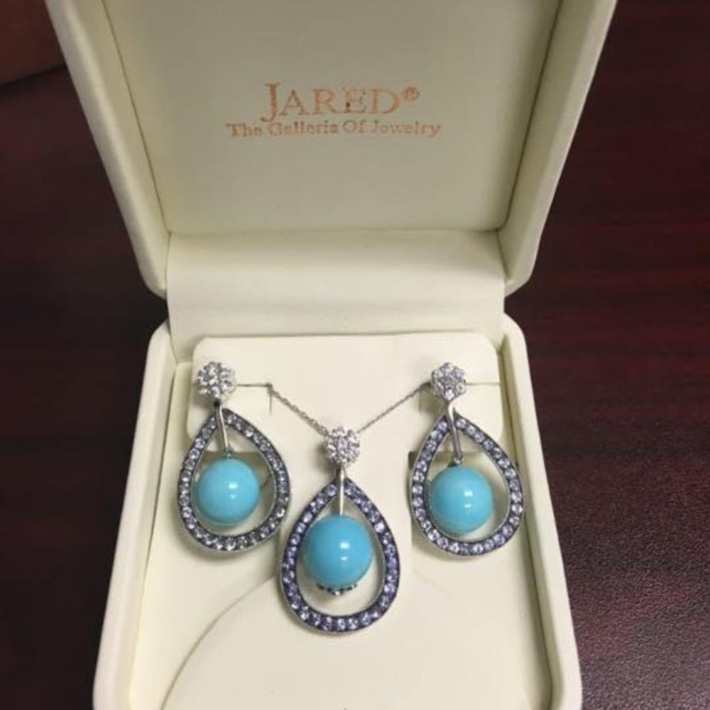 Levian turquoise and tanzanite jewelry set.